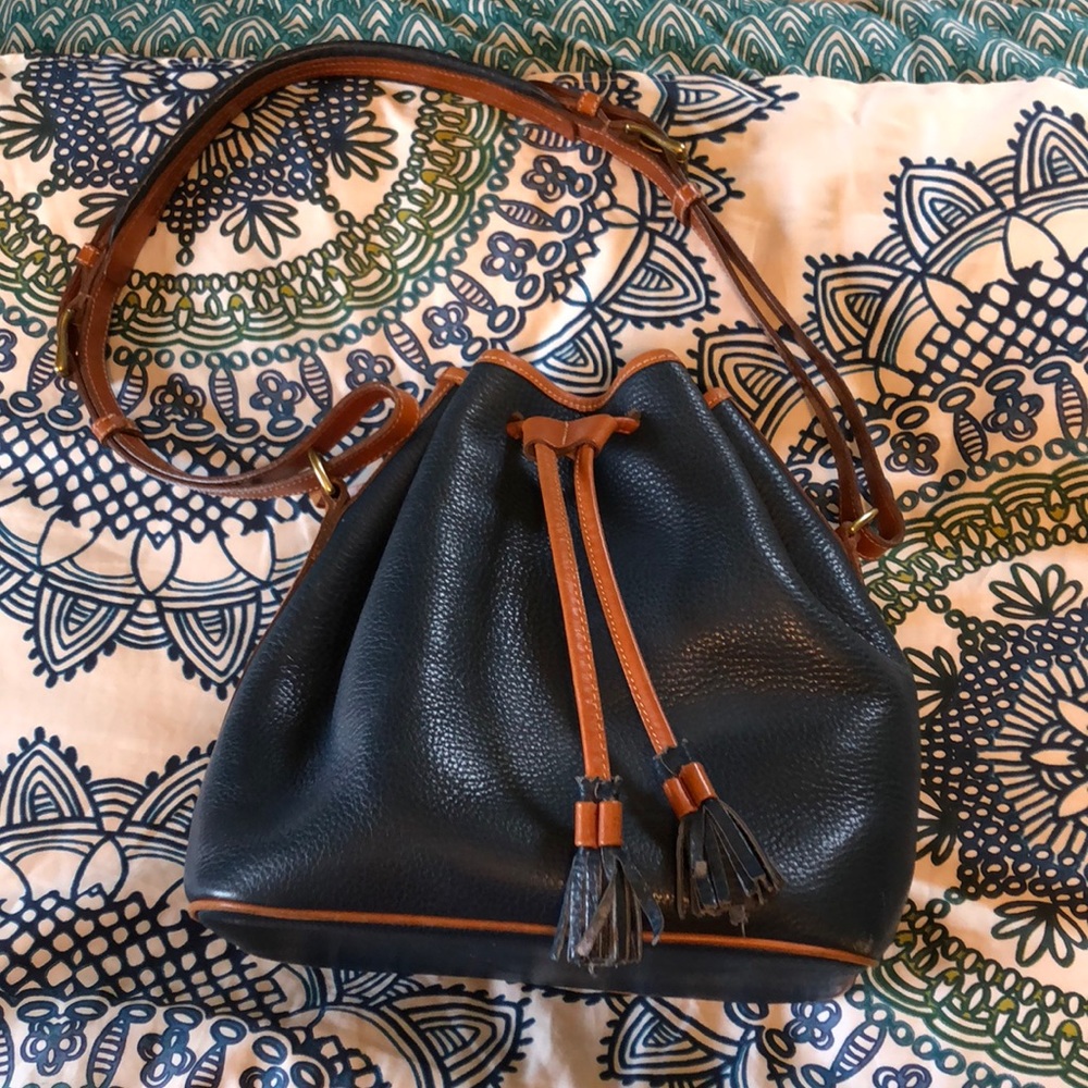 Navy Blue Dooney and Bourke Bucket Bag